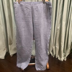 J jill love linen light blue linen pant